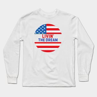 Retro TV style livin the dream Long Sleeve T-Shirt